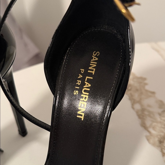 Saint Laurent Patent Leather High Heel Sandals Size 38 - Picture 3 of 9